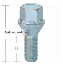 Болт M12x1,5 (50/ 24) hex17 конус цинк (ИТАЛИЯ) B27 BC